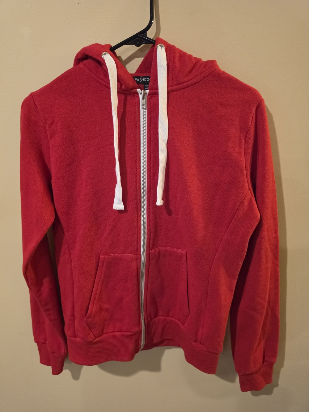 Fashion Nova Red Zip-Up Hoodie